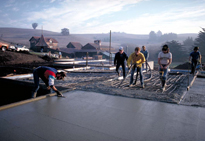 Pouring the slab